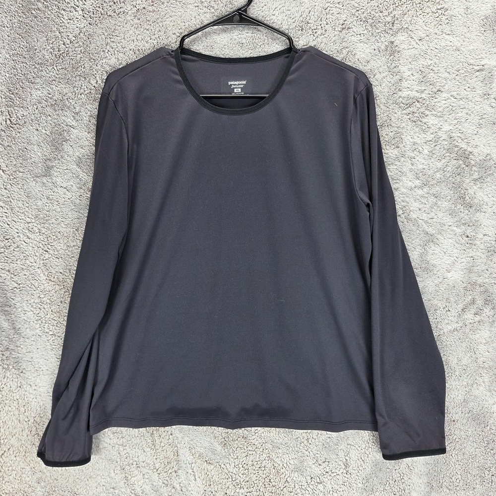 Patagonia Capilene Shirt Womens XL Gray Long Sleeve Baselayer Crew Neck USA